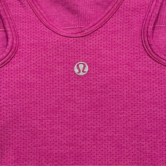 Lululemon Athletica Seamlessly Covered Ribbed Athletic Tank Top Pink Size 4 yoga - Picture 8 of 9